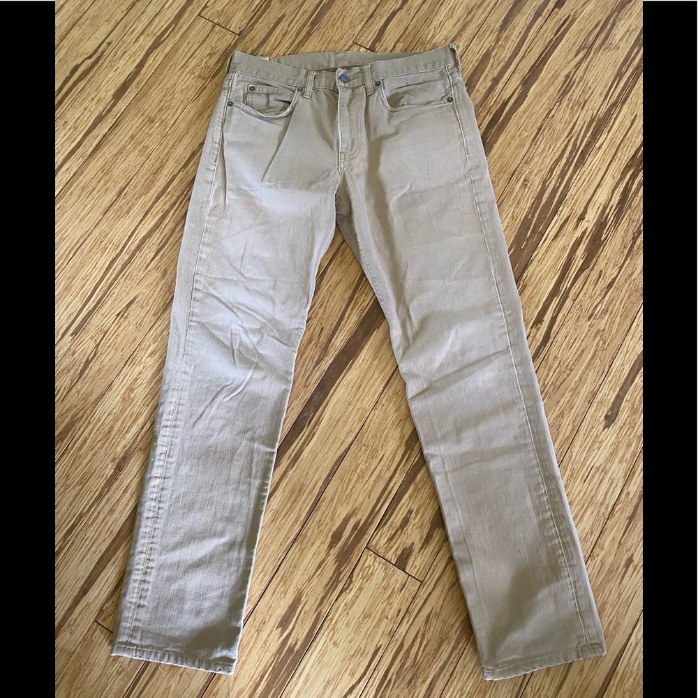 J Crew 770 denim khaki straight leg pants size 32x32